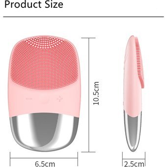 Puni 200 mAH Tüm Ciltler İçin 1 Başlıklı Silikon Şarjlı Titreşimli Yüz Temizleme Cihazı Yeşil