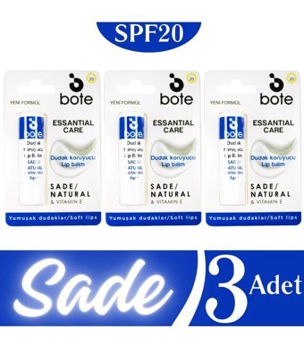 Bote Aromasız Yetişkin Dudak Nemlendirici Krem 3x5 gr