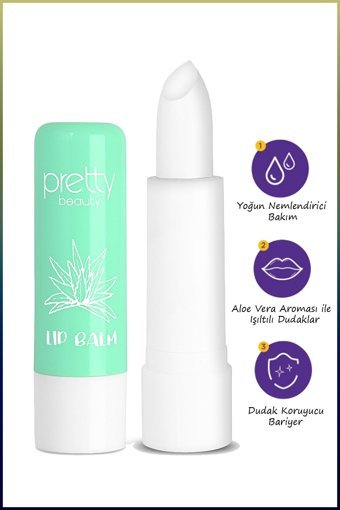 Pretty Beauty Aloe Vera Yetişkin Dudak Nemlendirici Balm