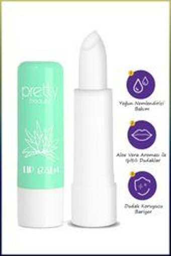 Pretty Beauty Aloe Vera Yetişkin Dudak Nemlendirici Balm