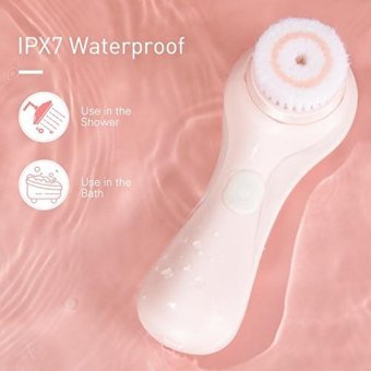 Xinh Tüm Ciltler İçin Fırçalı Şarjlı Yüz Temizleme Cihazı Toz Pembe