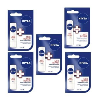 Nivea Med Repair Yetişkin Dudak Nemlendirici Krem 2x4.8 gr
