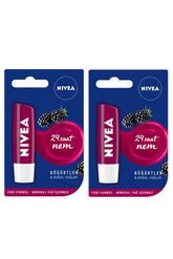 Nivea Böğürtlenli Yetişkin Dudak Nemlendirici Krem 2x4.8 gr