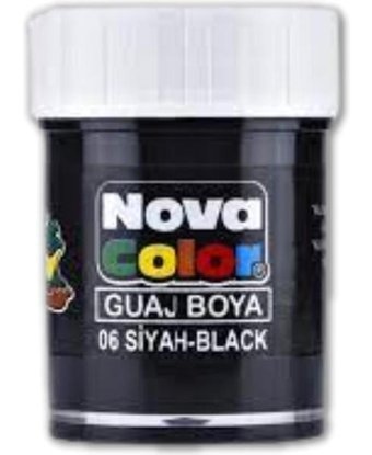 Nova Color 06 Su Bazlı Siyah 25 ml Guaj Boya