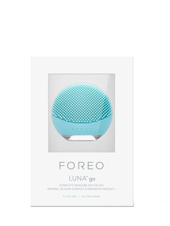 Foreo Luna Go Yağlı Ciltler İçin 1 Başlıklı Fırçalı Silikon Şarjlı Titreşimli Yüz Temizleme Cihazı Mavi