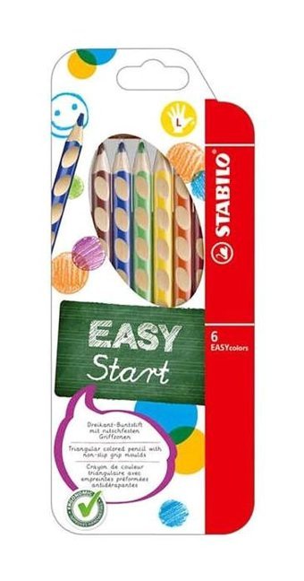 Stabilo Easy Colors Açik Yeşil 331/550-6 Tekli Üçgen Kuru Boya Kalemi