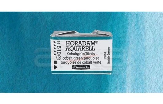 Schmincke Horadam Aquarell 533 Cobalt Green Dark Seri 4 Tekli Kuru Boya Kalemi