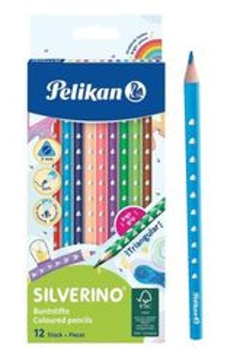 Pelikan Combino 12'li Jumbo Üçgen Kuru Boya Seti