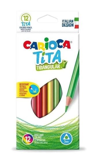 Carioca 42791 12'li Jumbo Üçgen Kuru Boya Seti