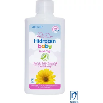 Hidroten Hidroten Baby Oluslu Yağlı Buğday Tohumlu Yağlı Bebek Masaj Yağı 200 ml