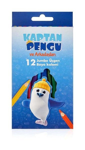 Adel Kaptan Pengu 12'li Jumbo Kuru Boya Seti