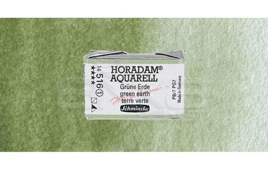 Schmincke Horadam Aquarell 537 Transparent Green Gold Seri 3 Tekli Kuru Boya Kalemi