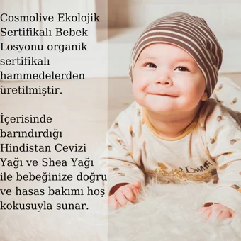 Cosmolive Fetahers Organik Hindistan Cevizi Yağlı Shea Yağlı Bebek Masaj Yağı 300 ml