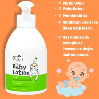 Cosmolive Fetahers Organik Hindistan Cevizi Yağlı Shea Yağlı Bebek Masaj Yağı 300 ml