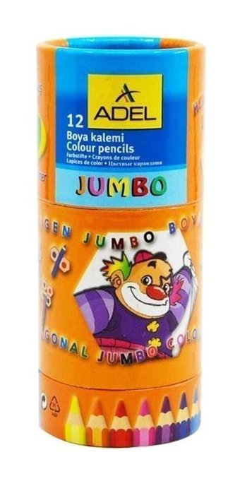 Adel 9520 12'li Jumbo Kuru Boya Seti