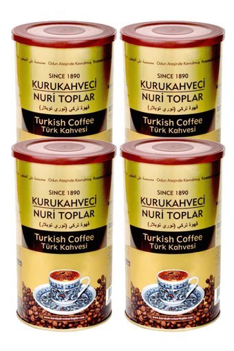 Kurukahveci Nuri Toplar Sade Orta Kavrulmuş Türk Kahvesi 4x250 gr