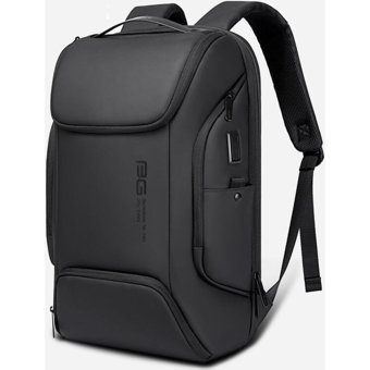 Bange BG7267 Şarjlı Dört Gözlü 15.6 inç Polyester Su Geçirmez Sırt Laptop Çantası Siyah