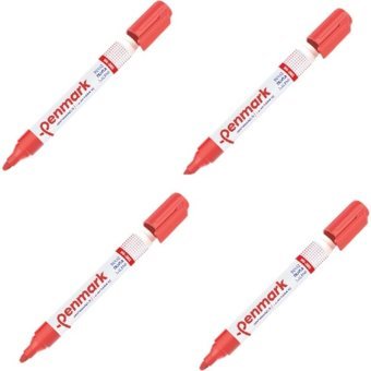 Penmark HS-305 4 Adet Doldurulabilir Silinebilir Kırmızı Tahta Kalemi