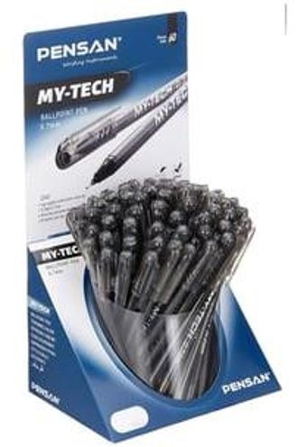 Pensan Plastik 0.7 mm Siyah 60'lı Tükenmez Kalem