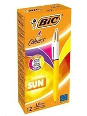 Bic Plastik 4 Renkli 1 mm Çok Renkli 12'li Tükenmez Kalem Seti