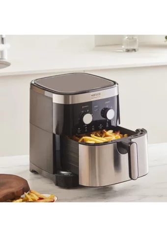 Karaca Gourmet XXXL Airfryer 9 lt Tek Hazneli Sıcak Hava Fritözü İnox