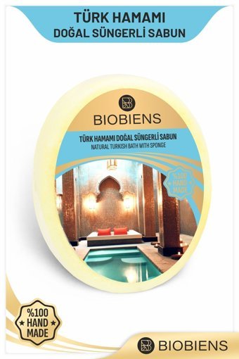 Biobiens Süngerli Organik Türk Hamamı Özlü Sabun 135 gr