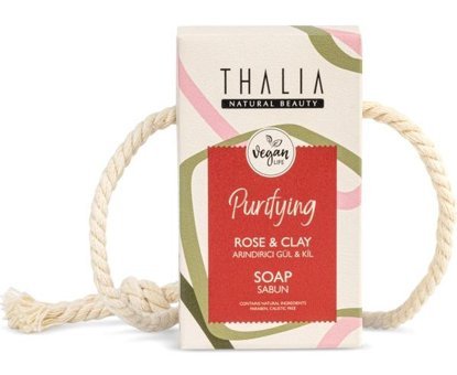 Thalia İpli Organik Gül-Kil Özü Sabun 140 gr