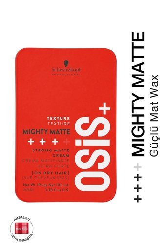 Schwarzkopf Osis+ Mighty Matte Mat Krem Sert Organik 85 ml Wax