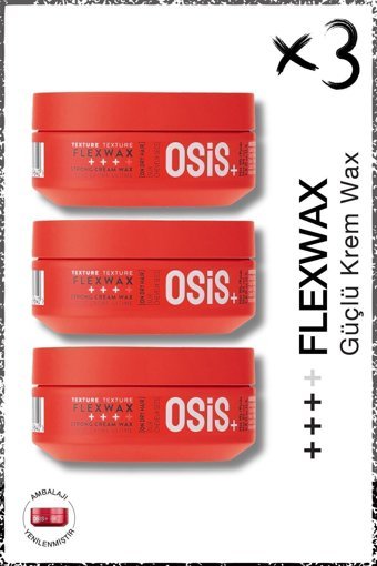 Schwarzkopf Osis+ Flex Krem Sert Vegan 3x85 ml Wax