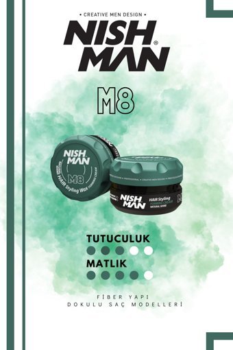 Nishman M8 Mat Krem Orta 100 ml Wax