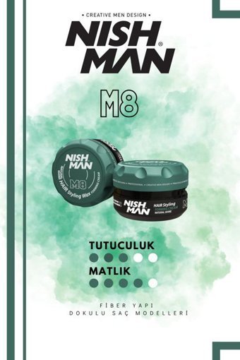 Nishman M8 Mat Krem Orta 100 ml Wax