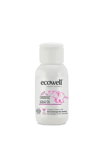Ecowell Seyahat Boyu Organik Susam Yağlı Vişne Yağlı Vegan Bebek Masaj Yağı 50 ml