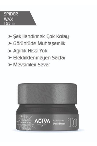 Agiva Spider Effect Parlak Krem Sert Vegan 155 ml Wax