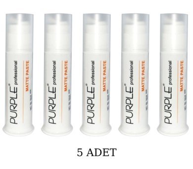Purple Professional Matte Paste Doğal Krem Orta Vegan 5x100 ml Wax