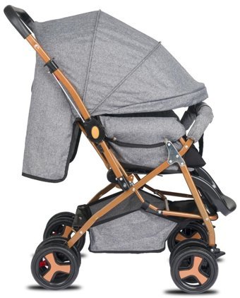 Tommybaby Classic Çift Yönlü Katlanabilir Tam Yatar Travel Sistem Bebek Arabası Gri