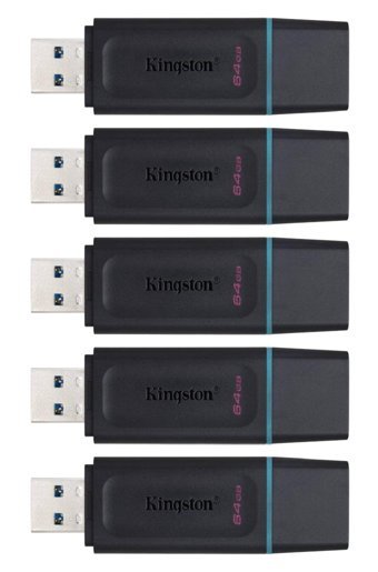 Kingston DataTraveler Exodia 5'li Paket USB 3.2 Gen Type A 64 GB Flash Bellek Siyah