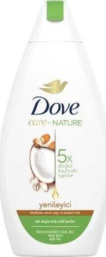 Dove Nature Badem Özlü-Hindistan Cevizli Nemlendirici Duş Jeli 4x450 ml