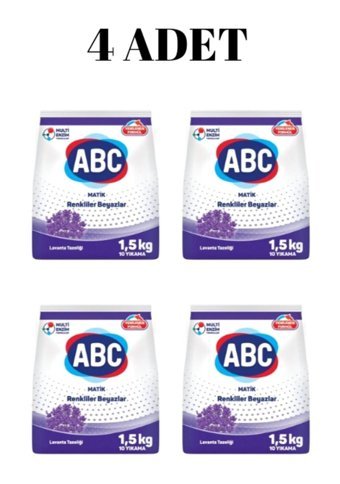 Abc Matik Lavanta Tazeliği Renkliler ve Beyazlar İçin 40 Yıkama Toz Deterjan 4x1.5 kg