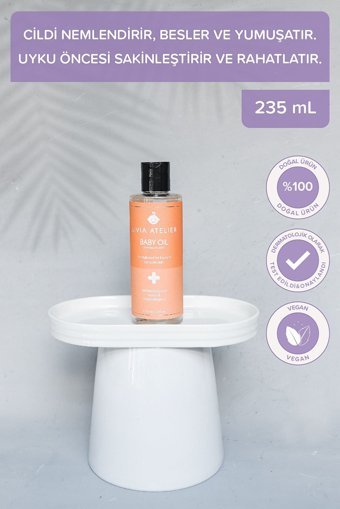 Lıvıa Atelıer Nem Kaybını Önleyen Organik E Vitaminli Hipoalerjenik Bebek Masaj Yağı 235 ml