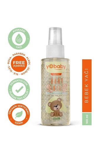 Yobaby Baby Love Organik Avokadolu Bebek Masaj Yağı 100 ml
