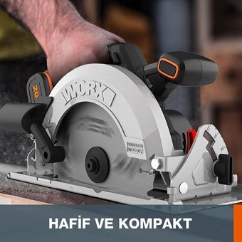 Worx Wx520 Profesyonel 20 V 6100 devir/dk 190 mm Açılı Kesim Kablosuz Akülü Şarjlı Daire Testere