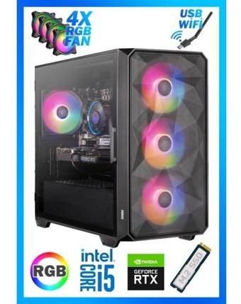 Biggamex DİAMOND BX009 Harici GeForce RTX 4060 Intel Core i5 12400F 32 GB Ram 512 GB SSD Tower FreeDos Masaüstü Bilgisayar
