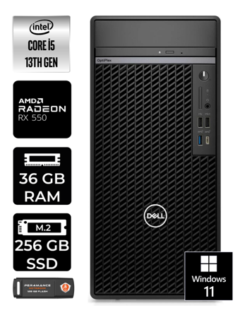 Dell OptiPlex 7010MT N010O7010MTU Harici Radeon RX 550 Intel Core i5 13500 36 GB Ram 256 GB SSD Tower Windows 11 Pro Masaüstü Bilgisayar + PER4 BELLEK