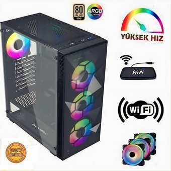 Cachex CRV88 Harici GeForce GTX 1050 Ti AMD Ryzen 5 3600 16 GB Ram 512 GB SSD Tower FreeDos Masaüstü Bilgisayar