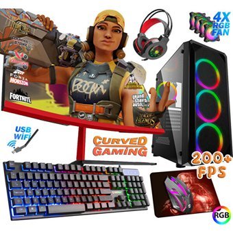 Biggamex BLOOD S09 Harici Radeon RX 550 AMD Ryzen 5 3600 16 GB Ram 512 GB SSD Tower FreeDos 23.8 inç Monitörlü Masaüstü Bilgisayar