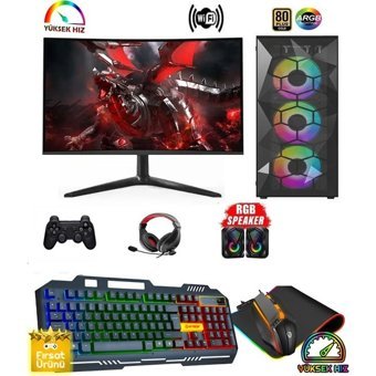 Cachex LORD Harici Radeon RX 6600 AMD Ryzen 5 5600 16 GB Ram DDR4 512 GB SSD Tower FreeDos 24 inç Monitörlü Masaüstü Bilgisayar