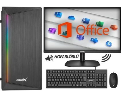 Biggamex KL01 Dahili Intel HD Graphics 2500 Intel Core i5 3470 8 GB Ram 256 GB SSD Tower FreeDos 19 inç Monitörlü Masaüstü Bilgisayar