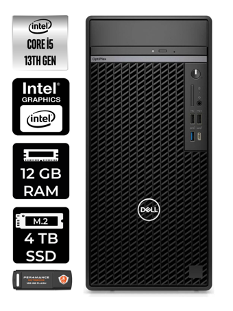 Dell OptiPlex 7010MT N010O7010MTU Dahili Intel UHD Graphics Intel Core i5 13500 12 GB Ram 4 TB SSD Tower FreeDos Masaüstü Bilgisayar + PER4 BELLEK