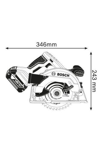 Bosch Professional GKS 18V-57 06016A2200 18 V 3400 devir/dk 165 mm Açılı Kesim Kablosuz Şarjlı Daire Testere