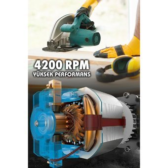 Assur 36 V 4200 devir/dk 185 mm Kablosuz Akülü Şarjlı Daire Testere